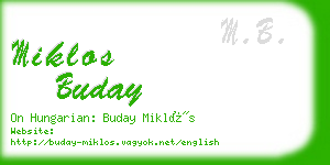 miklos buday business card